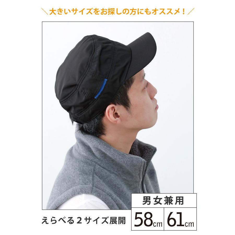 ワークキャップ 撥水 メンズ 帽子 ゴルフ 58cm ネイビー 水を弾く