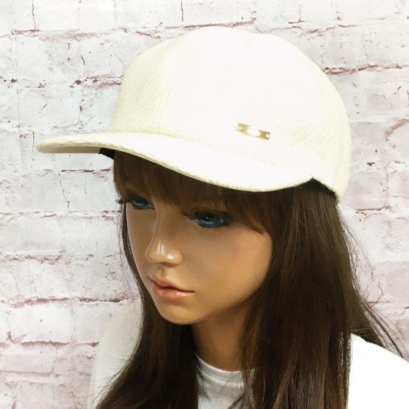 レディース キャップ ツイード生地 オフホワイト 上品 キレイ 無地