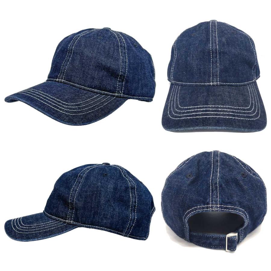 深め デニム キャップ 帽子 メンズ ユニセックス 57-60cm 綿