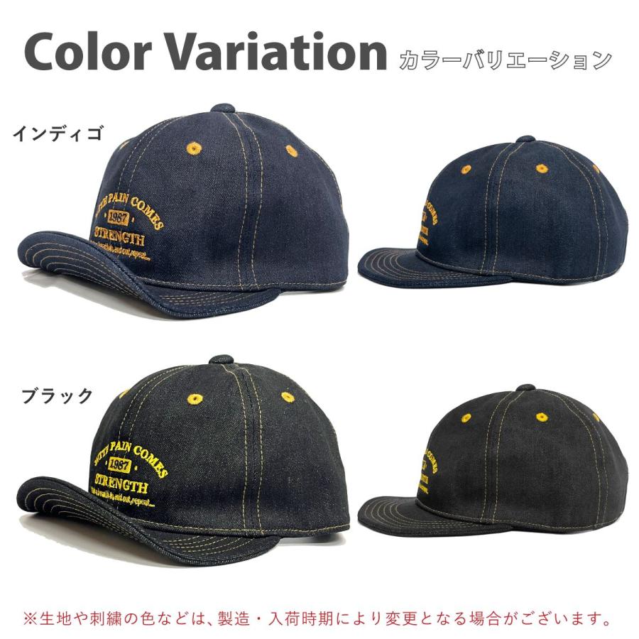アンパイアキャップ デニム素材 キャップ つば 短い ソフト たためる