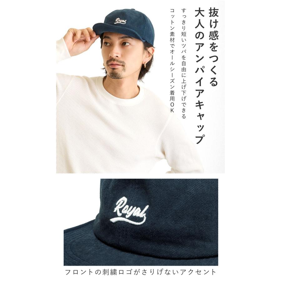 アンパイアキャップ 綿 BIG キャップ つば 短い メンズ 帽子 夏 ゴルフ