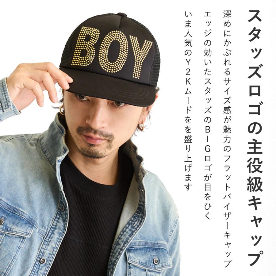 メッシュキャップ 深め メンズ レディース 帽子 夏 BOY＆GIRL フラット