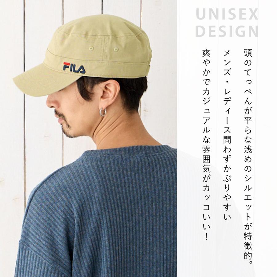 FILA 帽子 ワークキャップ 綿 サイズが選べる 無地 オーガニック