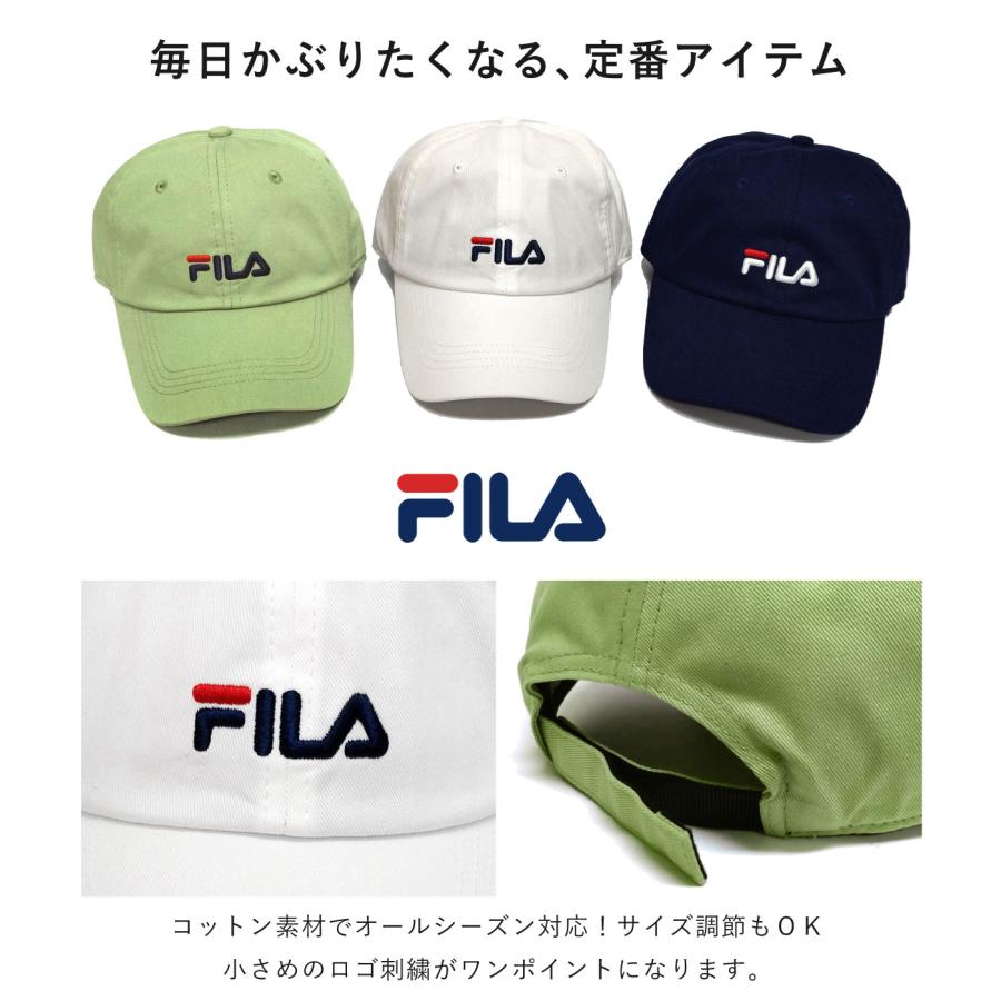FILA 綿 ロゴ キャップ メンズ 帽子 ゴルフ 野球帽 洗濯機で