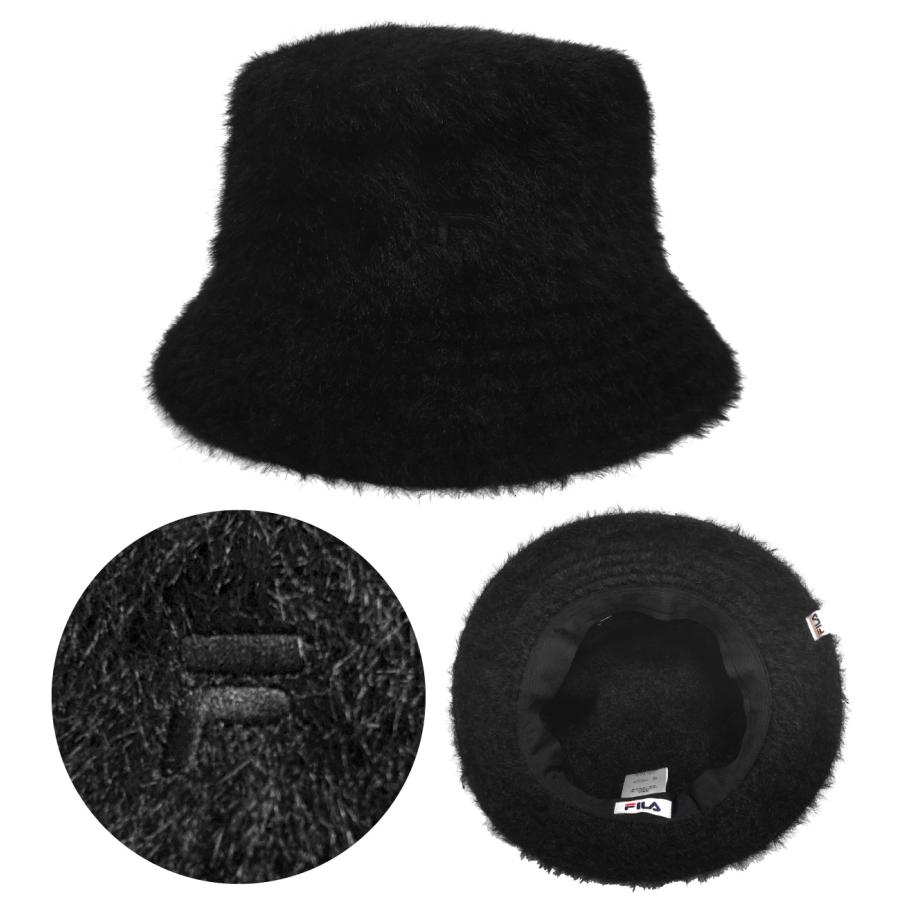 FILA（フィラ） 帽子 バケットハット 新ロゴ フェザーヤーン 秋冬 つば