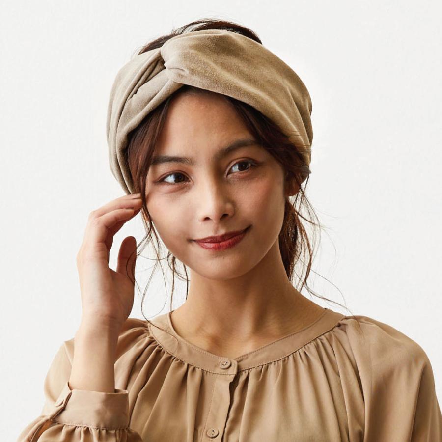 クーポンで20％OFF 幅広 へアバンド スエード調 レディース 太幅