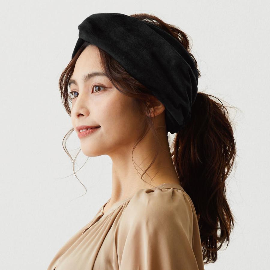 幅広 へアバンド スエード調 レディース 太幅 ターバン ヘアアレンジ