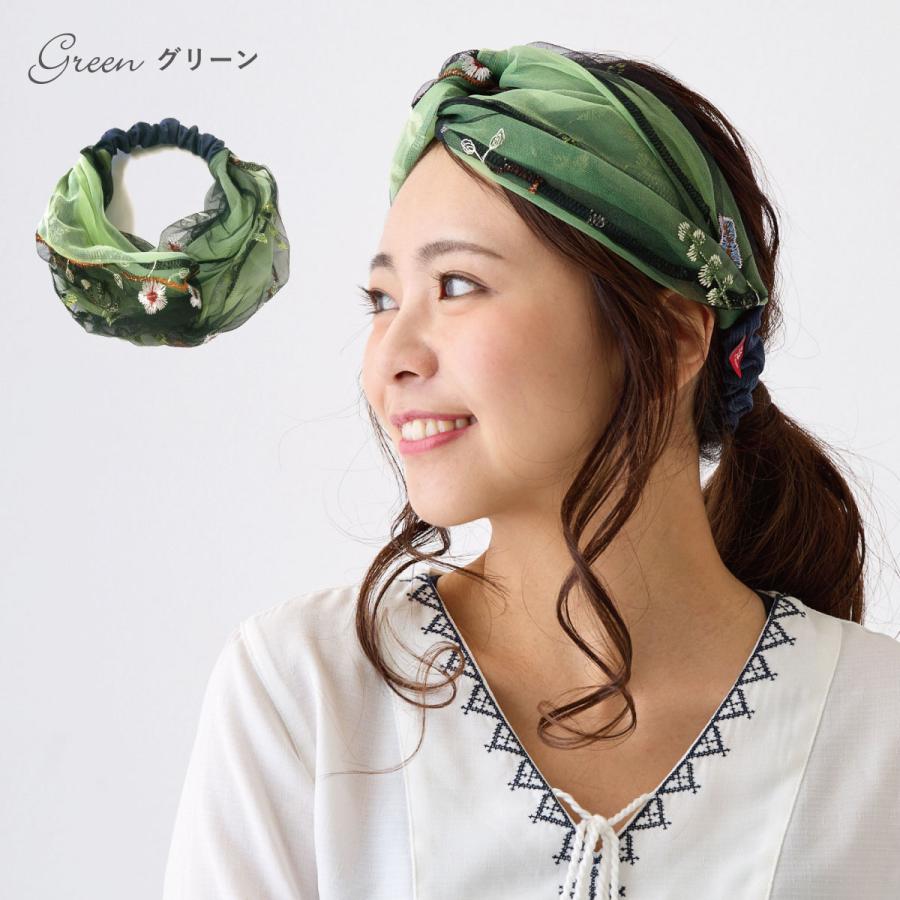 花柄 刺繍 ヘアバンド 透ける チュール 太幅 エスニック きれい ヘアアクセ ha-485 春夏 レディース : ha-485 : ハッピーハット  - 通販 - Yahoo!ショッピング