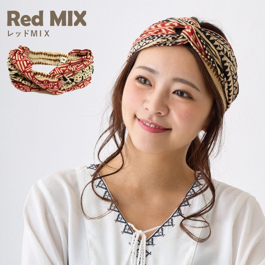 インド製 コットン 太幅 ヘアバンド ボヘミアン エスニック 伸びる