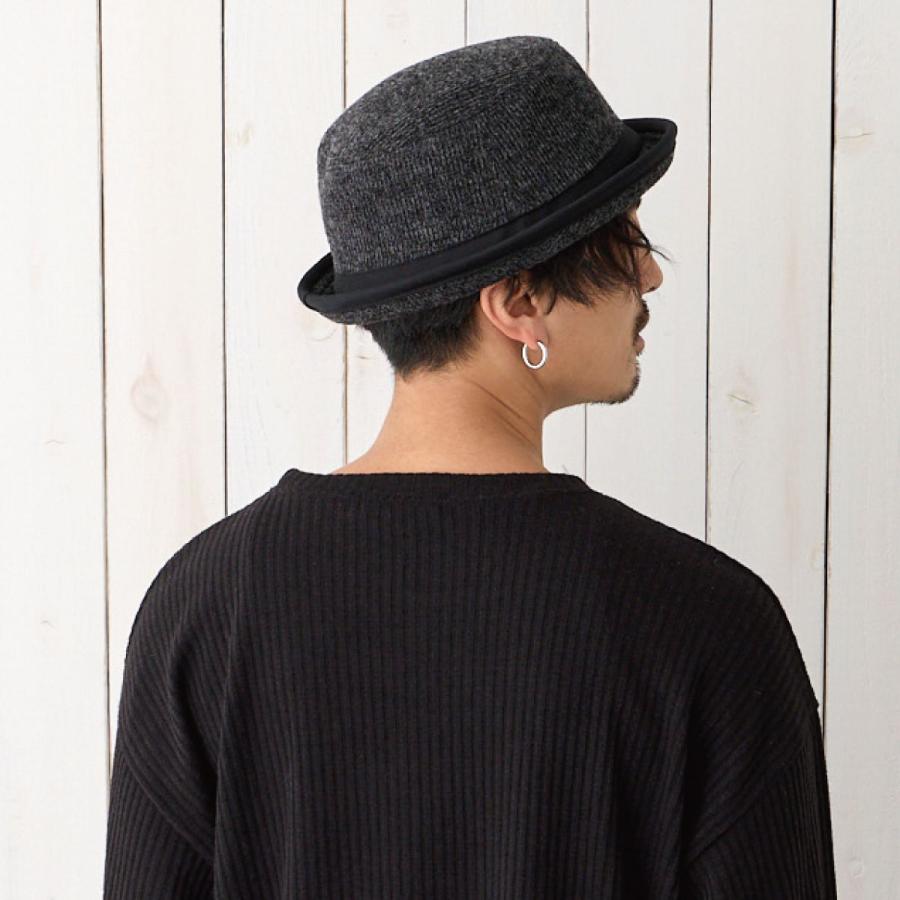 COOTIE PRODUCTIONS ポークパイハット 日本製 黒 M 58cm ポークパイハット メンズ 帽子 秋冬 ニット生地 57cm 60cm hat-1282