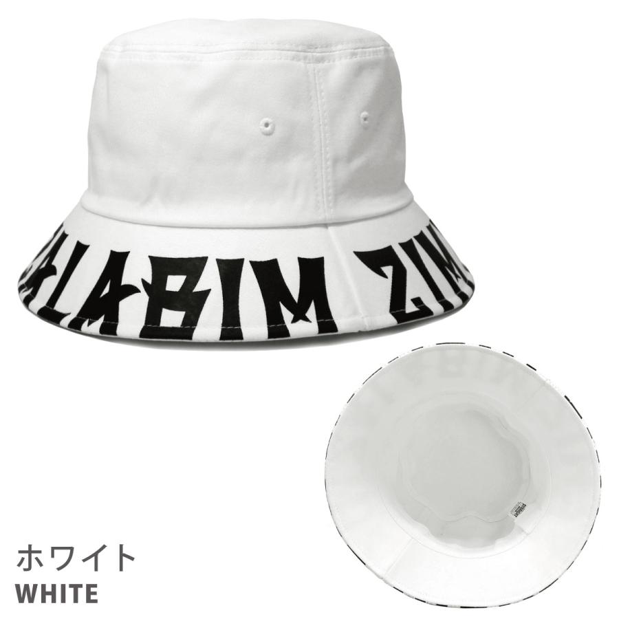 バケットハット 帽子 英語 つば BIGロゴ 深め 春夏 58cm 無地×英字 hat