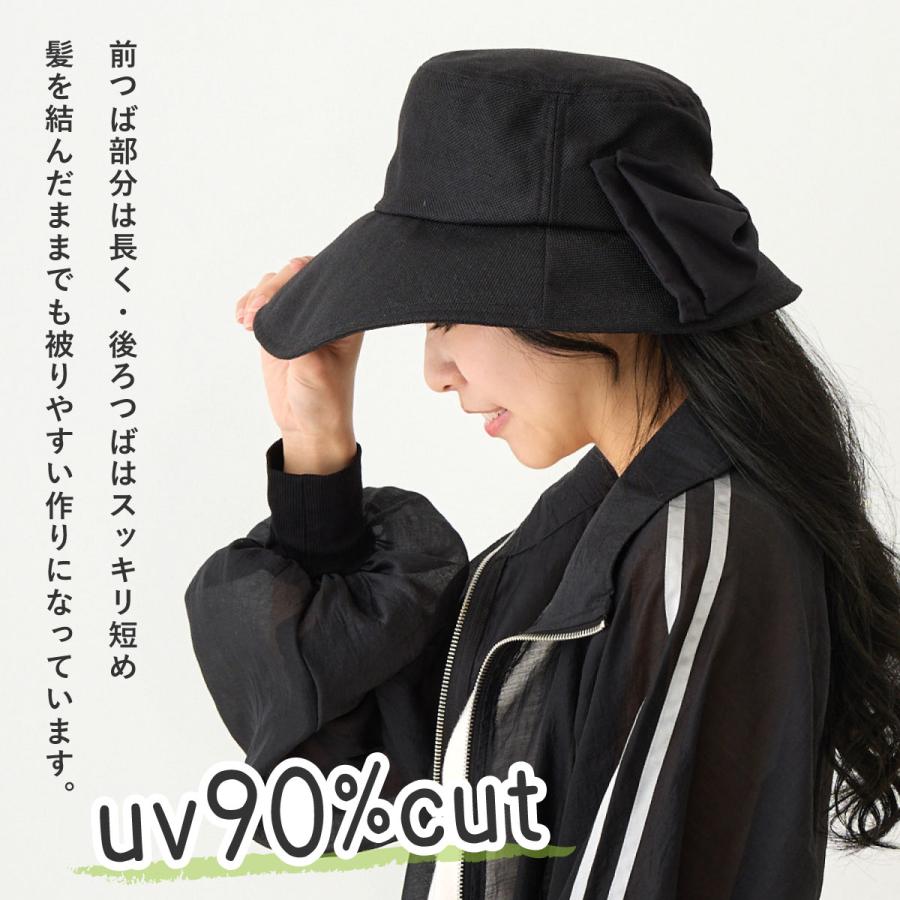 【お値下げ】【新品未使用ネックガード付】しーちゃん バケットハット帽子 ブラック つば広ハット 帽子 首からひんやり 涼しい UV90％ 接触冷感 ネック