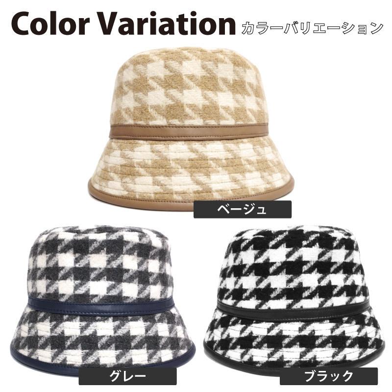 帽子 レディース バケットハット 秋冬 千鳥格子柄 チェック柄 帽子 レディース バケットハット 秋冬 千鳥格子柄 チェック柄