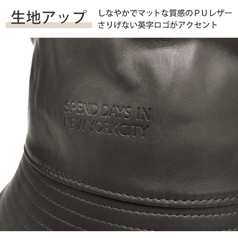 柔らかい PUレザーハット サイズ調節 レディース 帽子 メンズ 軽量 hat