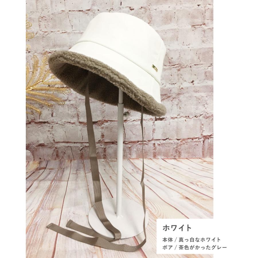 帽子 レディース 秋冬 レザー バケットハット ロングリボン UV90 帽子 レディース 秋冬 レザー バケットハット ロングリボン UV90