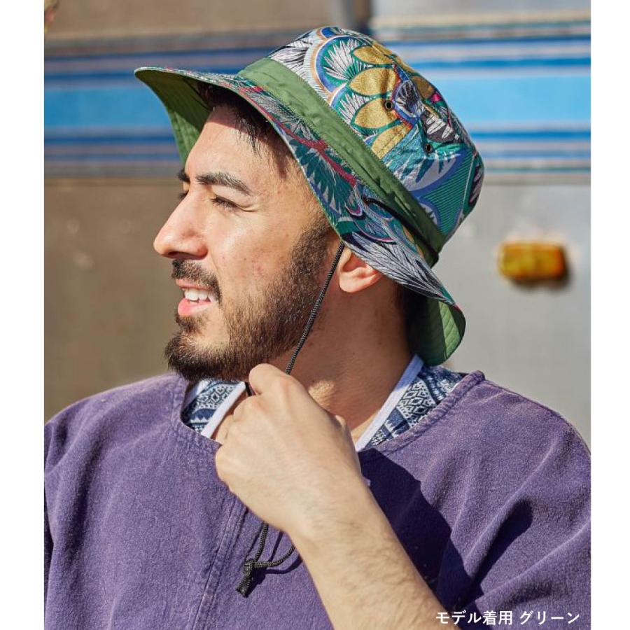 リバーシブル サファリハット 帽子 無地＆エスニック柄 60cm BIG hat