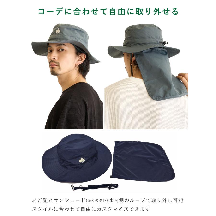 LOGOS アウトドア 帽子 撥水サファリハット 超軽量 アドベンチャー