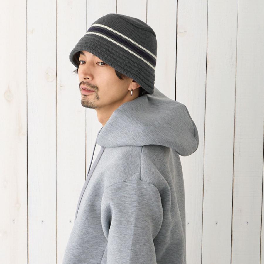 ノルディック柄 バケットハット ニット帽 帽子 ニットバケハ グレー ② 楽天市場】温かみを感じるノルディック柄！4色展開 2way