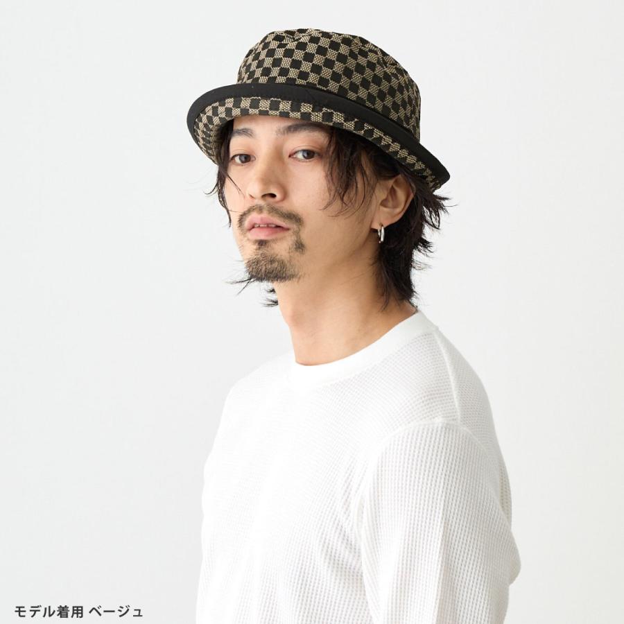 ポークパイハット 格子柄 メンズ 帽子 チェック柄 大きいサイズ 選べる