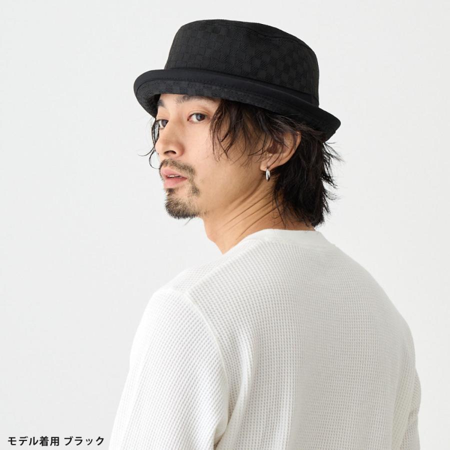 ポークパイハット 格子柄 メンズ 帽子 チェック柄 大きいサイズ 選べる