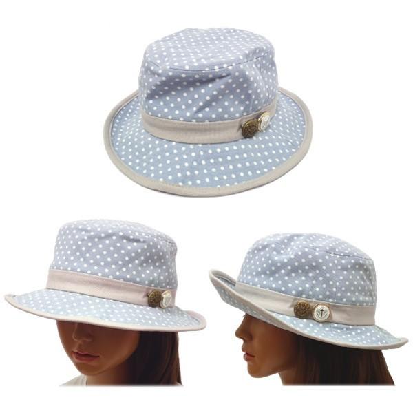 本物保証☆レア！超美品！CHANEL☆ドット柄バケットハット☆サイズL ドット柄 バケットハットワイヤー入り 水玉＆パイピング バッチ付き