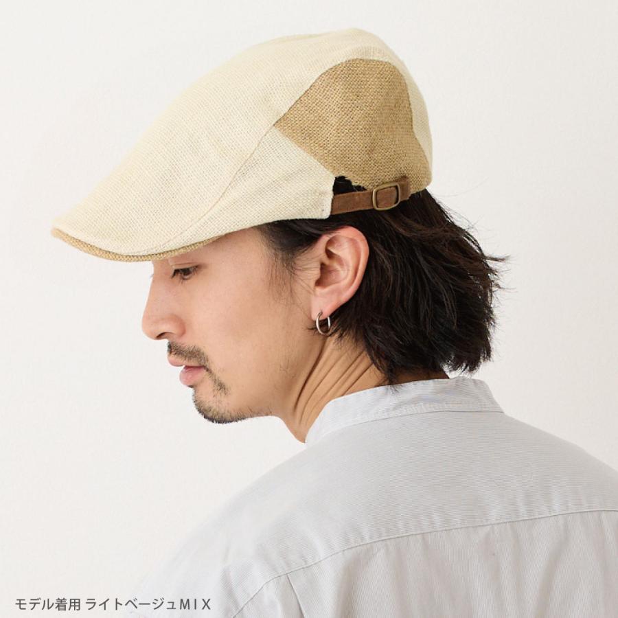 麻 ハンチング帽 大きいサイズ 夏用 メンズ 春夏 涼しい 約56cm-61cm