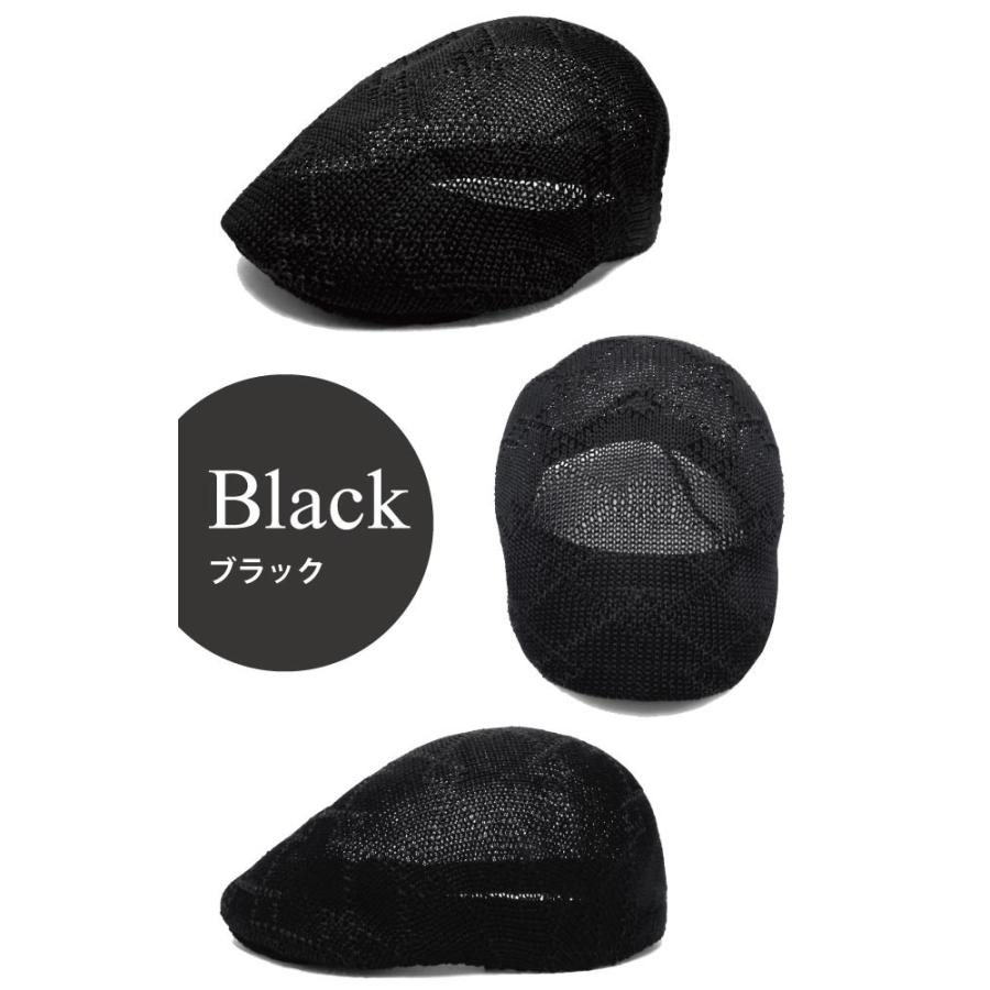 ハンチング帽 メンズ 帽子 透かし編み 56-58cm 通気性抜群 軽くて