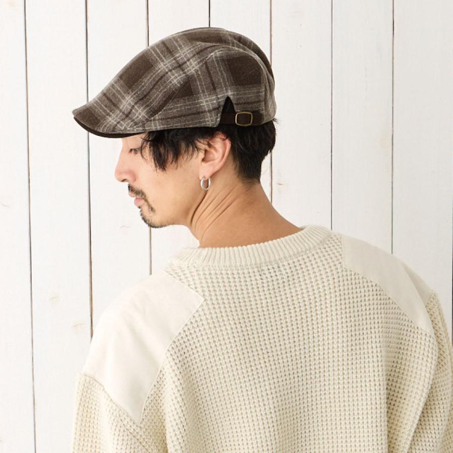 ハンチング帽 ウール混 暖かい メンズ 帽子 ゴルフ 秋冬 シックな