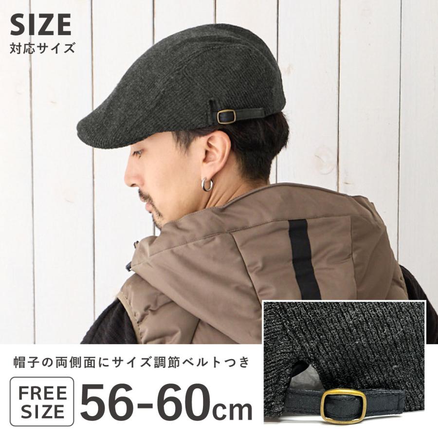 ハンチング帽 ニット生地 メンズ 帽子 ゴルフ 秋冬 ハンチング 無地