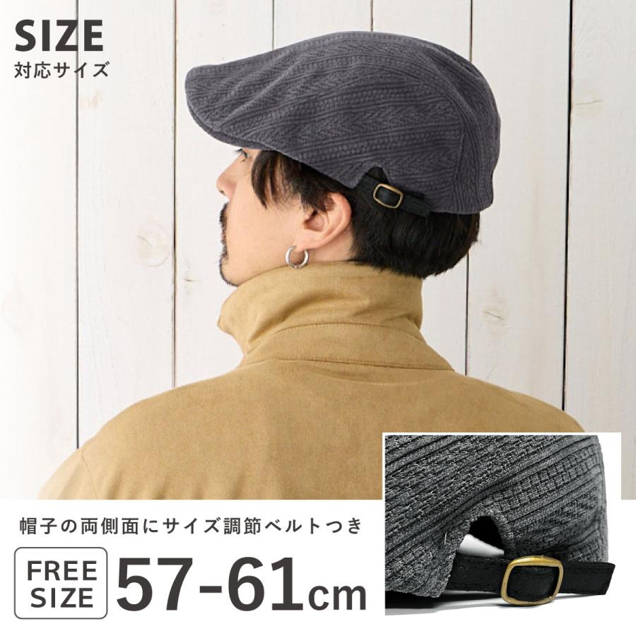 BIG ハンチング帽 ジャガード織り コーデュロイ調 メンズ 帽子 ゴルフ