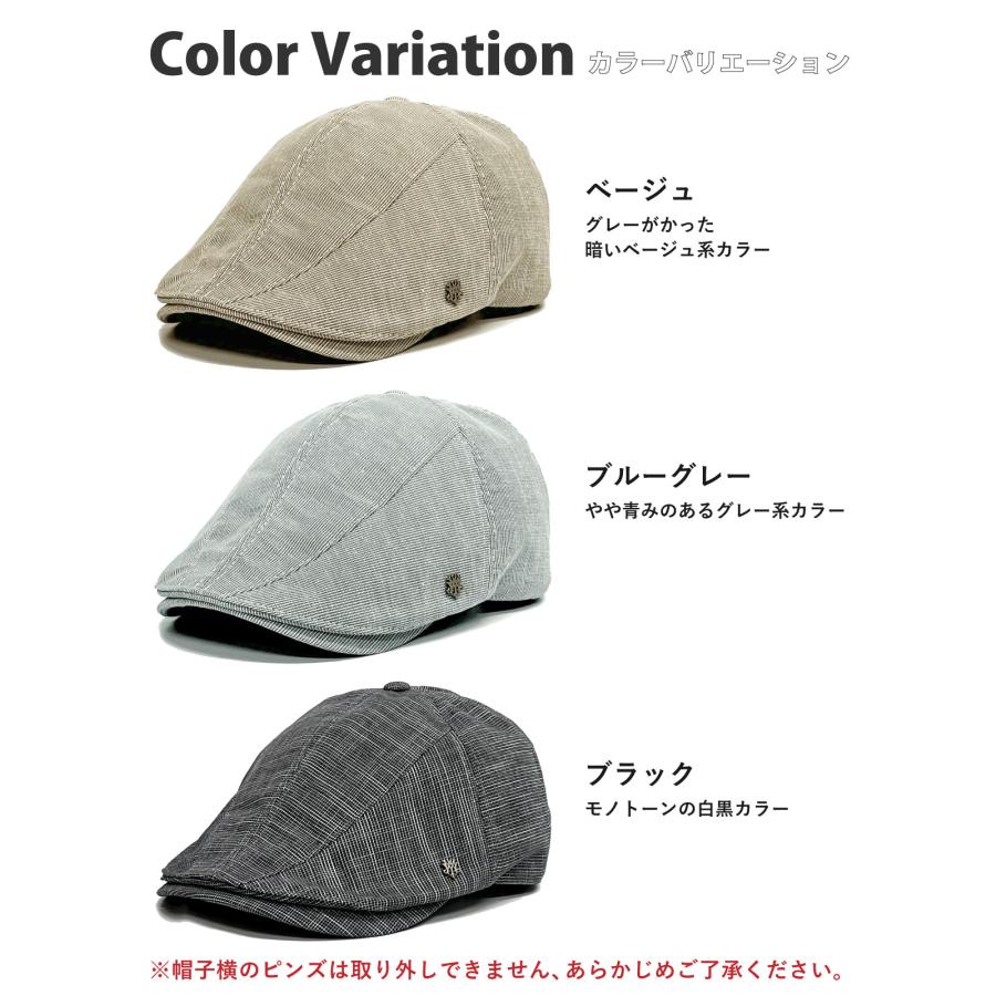 ハンチング 帽子 メンズ 大きいサイズ 涼しげなシャンブレー調