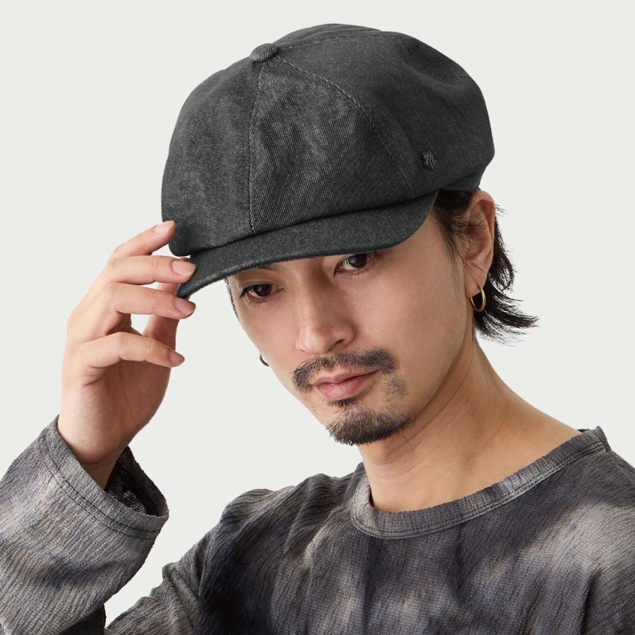 デニム調 ハンチング メンズ 帽子 深め ハンチング帽 ふっくらキレイな