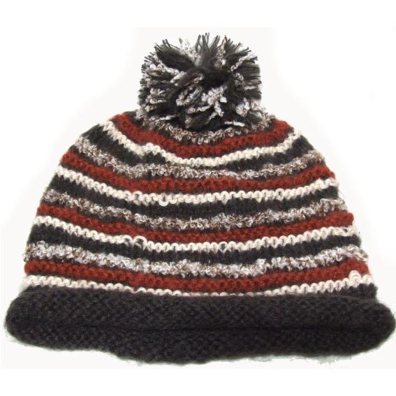 帽子 ollun ponpon knit hat レディース 帽子 ニット帽 ポンポン付きニット帽 カラフル