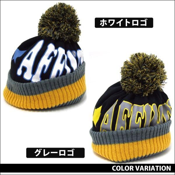 ニットキャップ ポンポン帽子 メンズ レディース 秋冬 AFFINITYロゴ