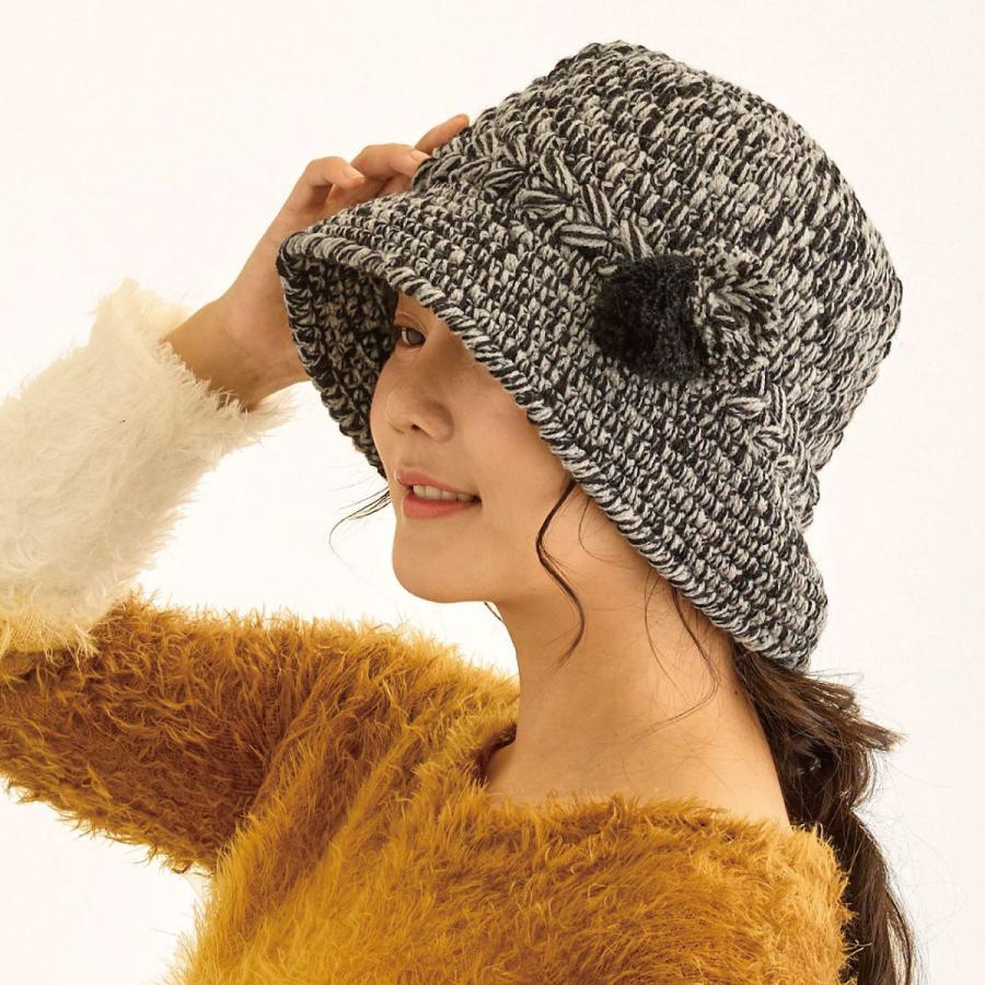 リリー ハット レディース レトロ ブリティッシュ カジュアル ウール ニット