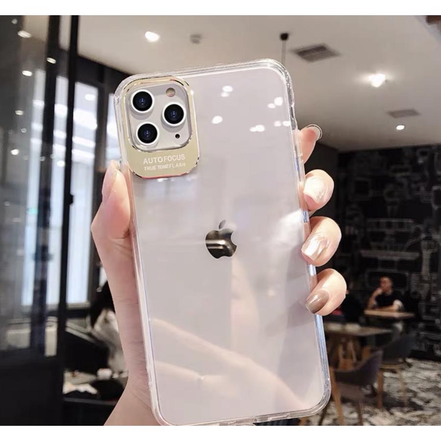 プレート付き クリア ケース iPhoneケース シンプル アイフォンケース 