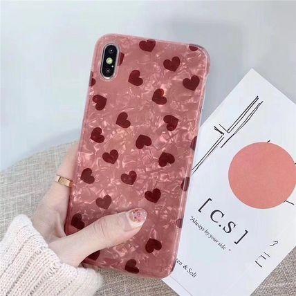 iPhone ハート柄 ピンク シェル レッド iPhoneケース アイフォン12