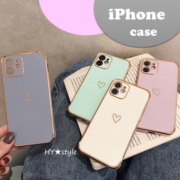 iPhone ハート 柄 iPhoneケース ワンポイント シンプル