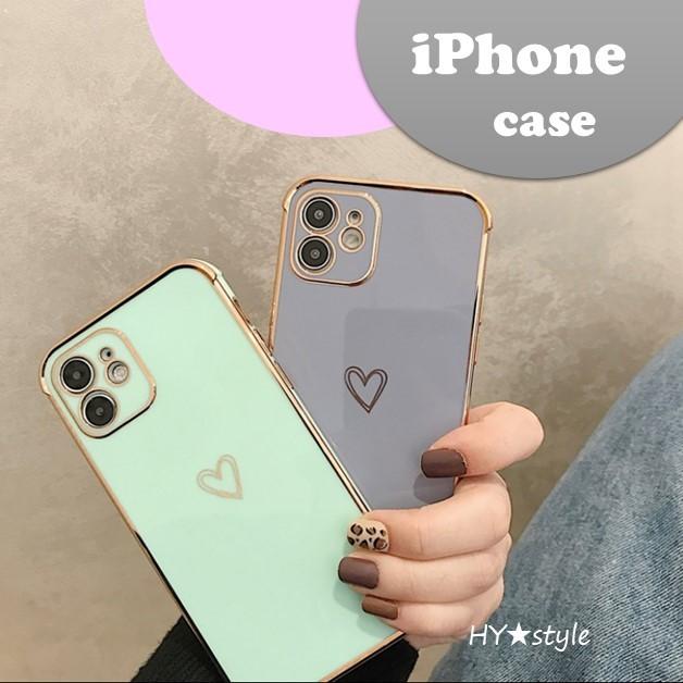 iPhone ハート 柄 iPhoneケース ワンポイント シンプル