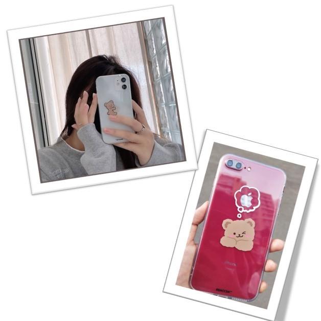 iPhone iPhoneケース クリア 透明 だっこ kuma ウインク くま iPhone iPhoneケース クリア 透明 だっこ kuma ウインク くま