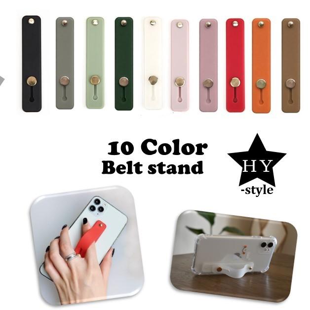 Hy Styleスマホベルト ホールド スライド ベルト 落下防止 フィンガー スマホリング スマホスタンド バンド 透明 クリア おしゃれ 21特集