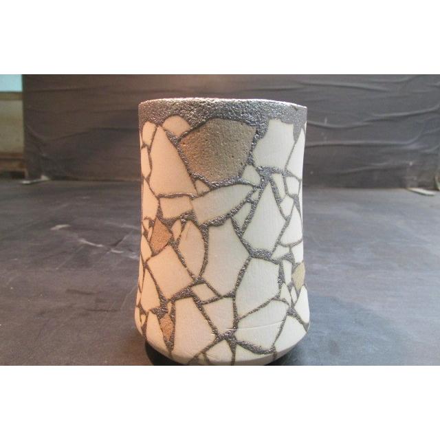 直銘 銀彩湯呑 湯飲茶碗 共箱 お茶 湯呑み 湯飲み 茶道具 陶芸 作家