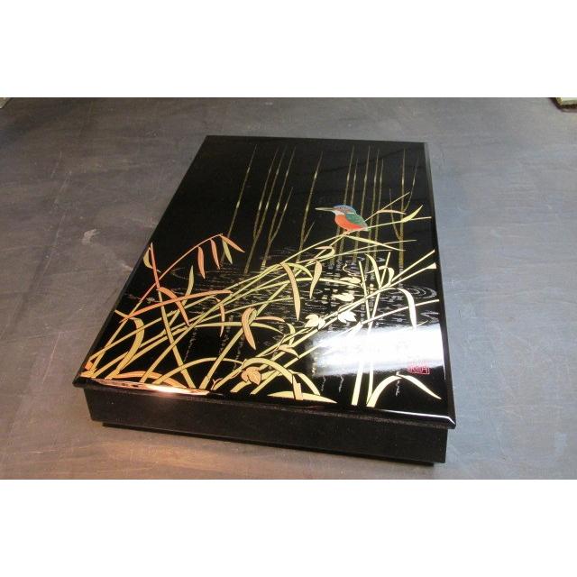 和本蒔絵 四方 蓋物 文庫 未使用(A878) ax8842.jpg