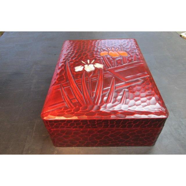 螺鈿細工 漆器 文箱 昇峰作 菖蒲/アヤメ 硯箱 小物入れ 伝統工芸品 螺鈿細工 漆器 文箱 昇峰作 菖蒲/アヤメ 硯箱 小物入れ 伝統工芸品