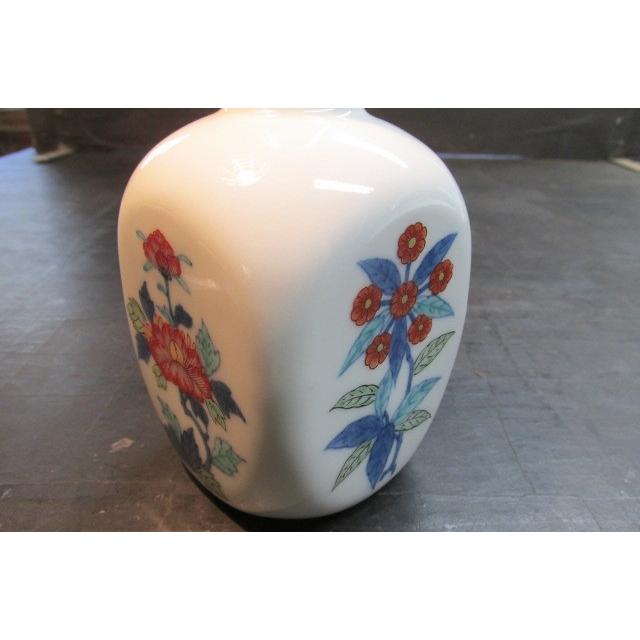 人間国宝十二代今泉今衛門四面花飾り壺 一輪挿し 茶道 桐箱 陶芸 鍋島