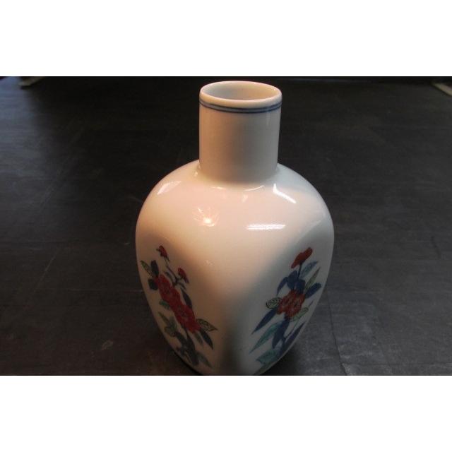 人間国宝十二代今泉今衛門四面花飾り壺 一輪挿し 茶道 桐箱 陶芸 鍋島