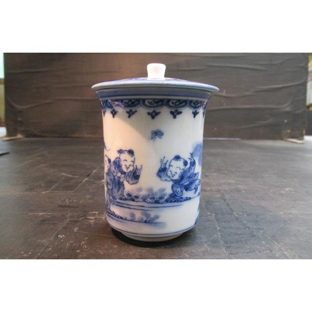 新品 三川内焼 4点セット 唐子絵 白磁 手描き 3点 急須 醤油さし 湯呑