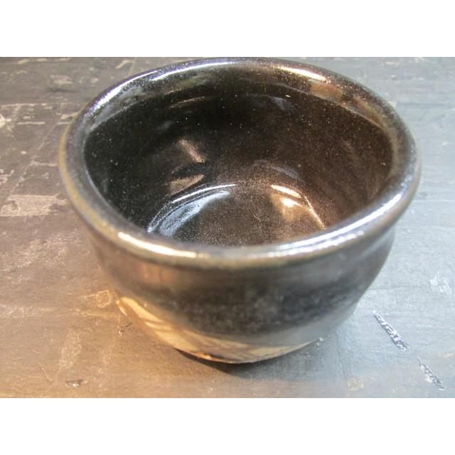 加藤鈔 背戸窯 瀬戸黒ぐい呑 盃 酒盃 陶器 陶芸 有名作家 共箱 未使用