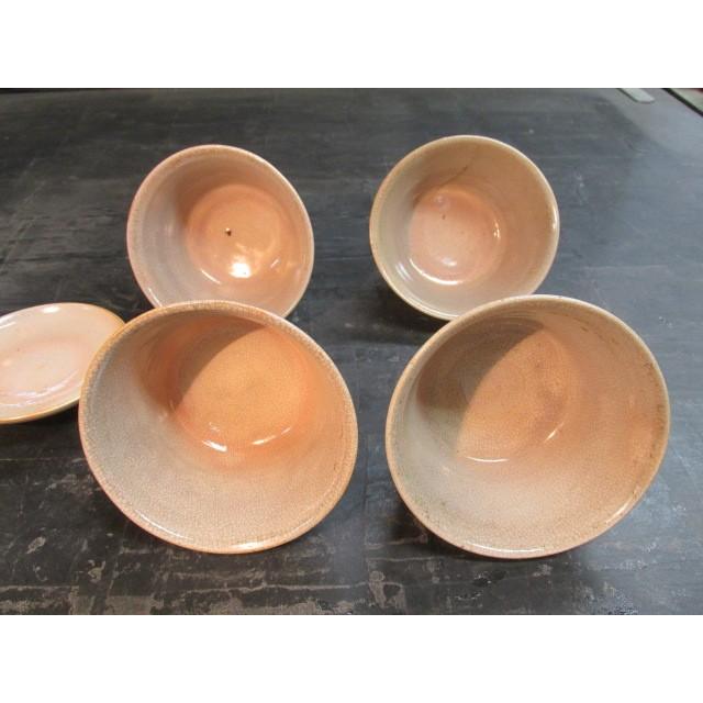 坂高麗左衛門箱書萩焼茶碗４客　煎茶碗　番茶碗　陶器　陶芸　名工　作家　桐箱　やや傷や汚れあり_13