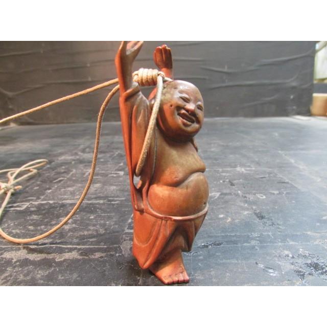 柘植木彫万歳布袋尊ペンダント 根付 彫刻 置物 七福神 笑門来福 柘植木彫万歳布袋尊ペンダント 根付 彫刻 置物 七福神 笑門来福